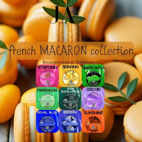 Zestaw barwników wodnorozpuszczalnych do makaroników – MACARON COLLECTION, 9 × 10 g
