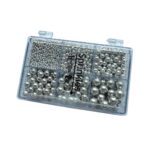 Zestaw cukrowych perełek do dekoracji. Srebny