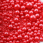 Perełki cukrowe czerwone. Mix rozmiarów.