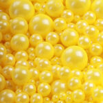 Perełki cukrowe żółte. Mix rozmiarów. 85 g