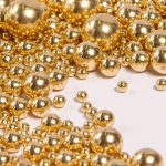 Perełki cukrowe złote. Mix rozmiarów.
