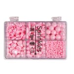 Zestaw posypek cukrowych. Różowy