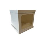 Pudełko na tort z oknem, trzyczęściowe, 25*25*25 cm