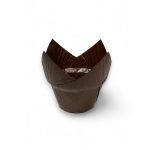 Foremki papierowe do muffinów „Tulipan”, brązowe. 10 szt