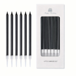 Świeczki urodzinowe czarne. 14 cm