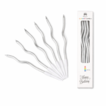 Świeczki urodzinowe spiralne srebrne 14,5 cm