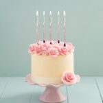 Świeczki B&C Świderki Ombre, różowy/biały, 5x5x150mm, 5 szt.