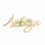 Topper akrylowy złoty „Любій матусі 2»