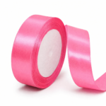 Taśma satynowa różowa 25 mm. 23 m