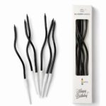 Świeczki urodzinowe spiralne czarne 14,5 cm