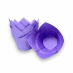 Foremki papierowe do muffinów „Tulipan”, fioletowe. 10 szt