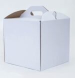 Pudełko na tort z rączką 26x26x25 cm.