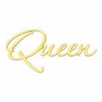 Topper akrylowy złoty “Queen”