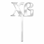 Topper wielkanocny akrylowy ХВ srebrny