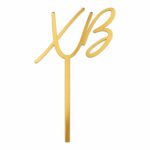 Topper wielkanocny akrylowy „ХВ 2” złoty