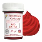 Barwnik wodorozpuszczalny w paście Sugarflair - Extra Red (25 g)