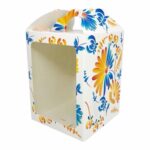 Pudełko na paskę w kwiaty 15×15×20 cm
