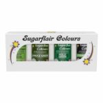 Sugarflair Green Paste Set – zestaw barwników uniwersalnych w paście 4x25 g