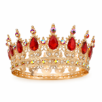 Korona na tort – złota/czerwona/kameleon