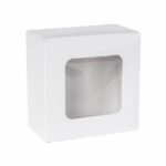 Pudełko na bento tort z kwadratowym okienkiem 130x130x70 mm - obrazek 2