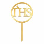 Topper akrylowy złoty IHS